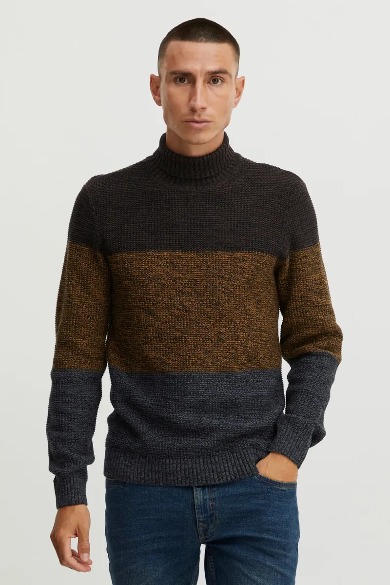 

Свитер с высоким воротником из смесового материала "BLEND BHPullover", коричневый