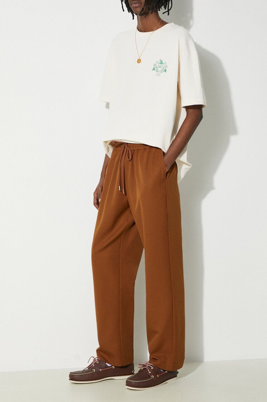 

Брюки Le Pantalon Droit из смесовой шерсти Drôle de Monsieur, коричневый