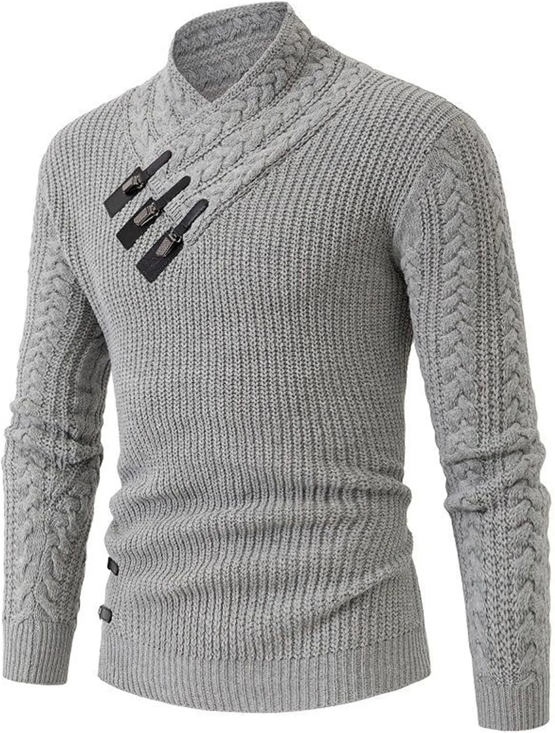 

Мужской полувысокий воротник вязаный свитер Vintage теплый толстый пуловер Streetwear осень зима длинный рукав Casual кабельный свитер