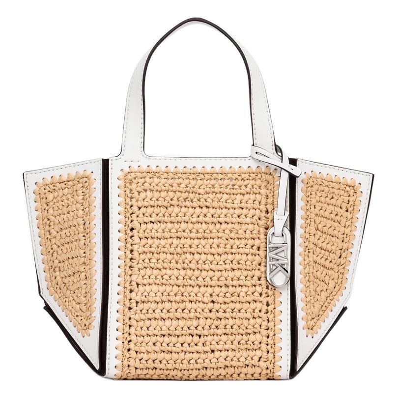 

Сумка-шоппер Jordi Leather, маленькая женская сумка natural и optical white MICHAEL KORS, Set (Bag+Dust Bag)