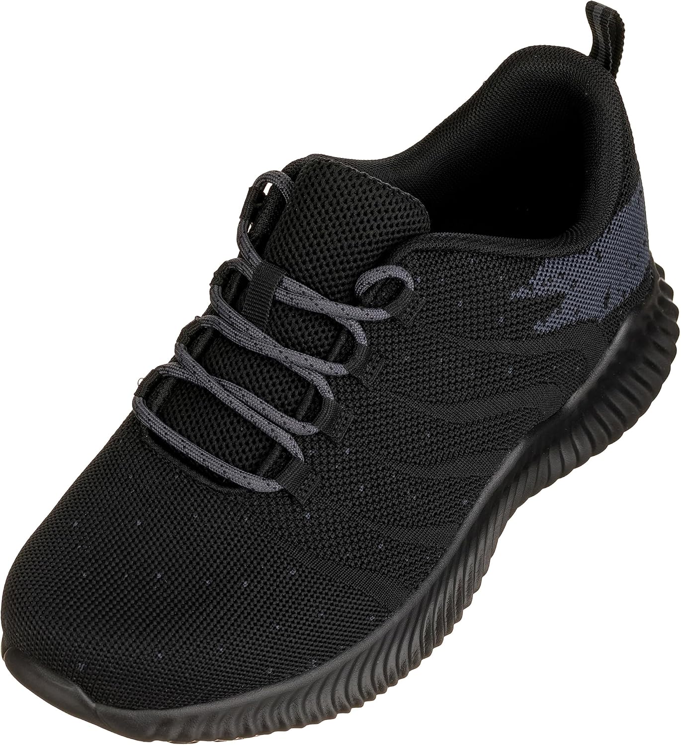 

Мужские невидимые туфли-лифтеры CALTO - черно-серые, ультра легкие спортивные кроссовки - увеличение роста на 7 см - Q216 - размер 12 D(M) US