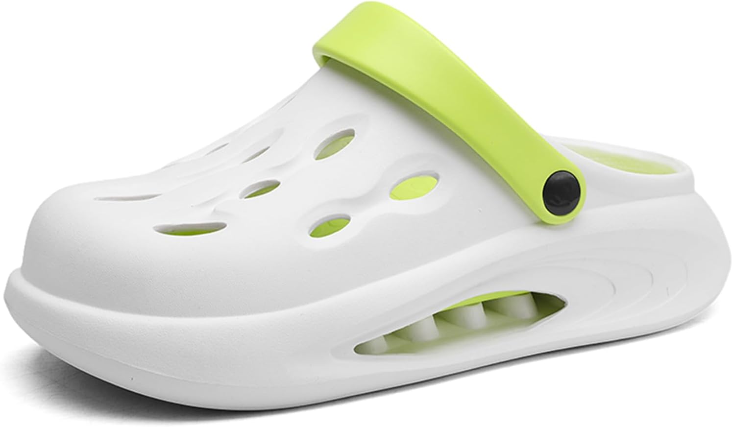 

Унисекс сабо с регулируемым черным ремешком, перфорированным верхом, конструкцией без застежки, мягкой стелькой, массивной платформенной подошвой, круглым носком, дышащие, для пляжа, бассейна, душа, повседневной носки летом, для улицы и дома Psi...