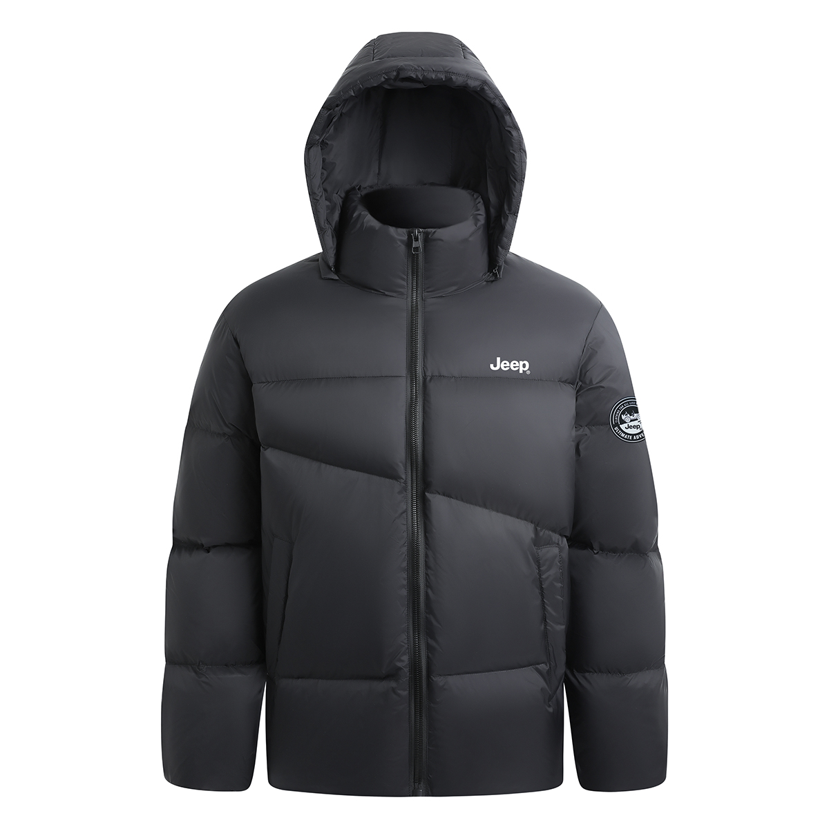 

Пуховик Unisex Hooded Thickened Others Jeep, pure черный