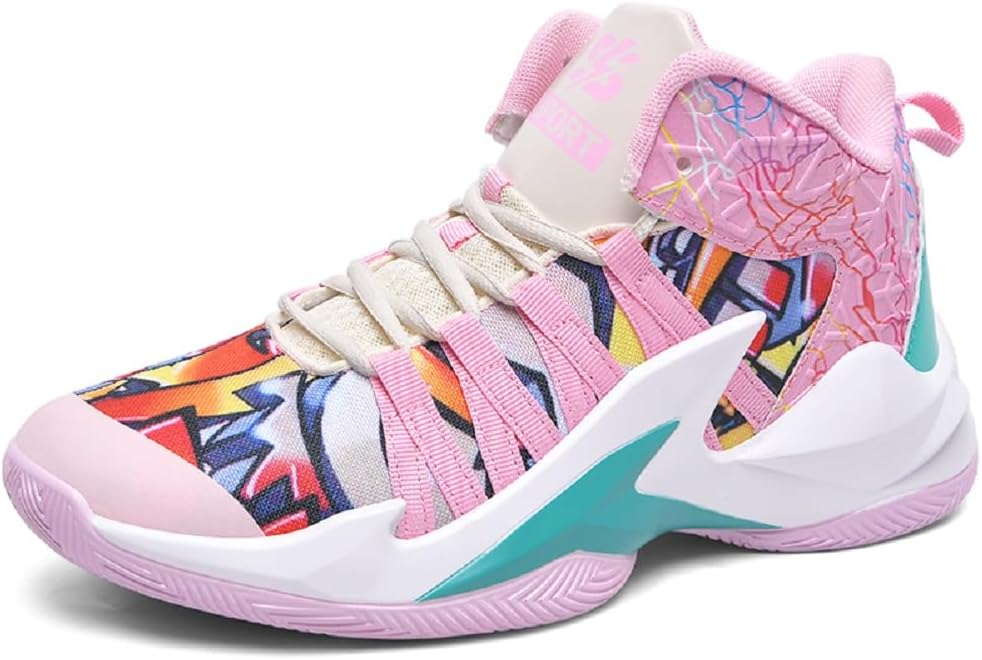 

Женские легкие баскетбольные кроссовки ESXGED, мужские школьные тренировочные кроссовки для бега, противоскользящие повседневные удобные кроссовки, розовый