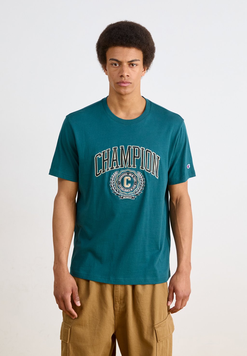 

Футболка с принтом COLLEGE CREW NECK Champion Rochester, темно-зеленый