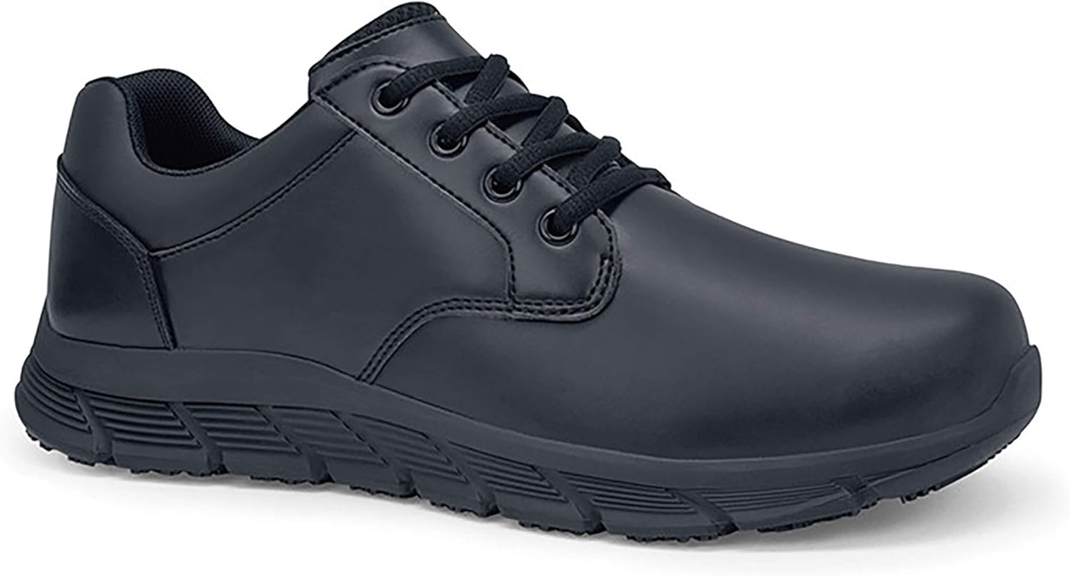 Мужские противоскользящие кроссовки Shoes for Crews - удобные кожаные туфли для мужчин для сферы гостеприимства, здравоохранения, розничной торговли и кафе - модель Saloon II, черный — фото 2