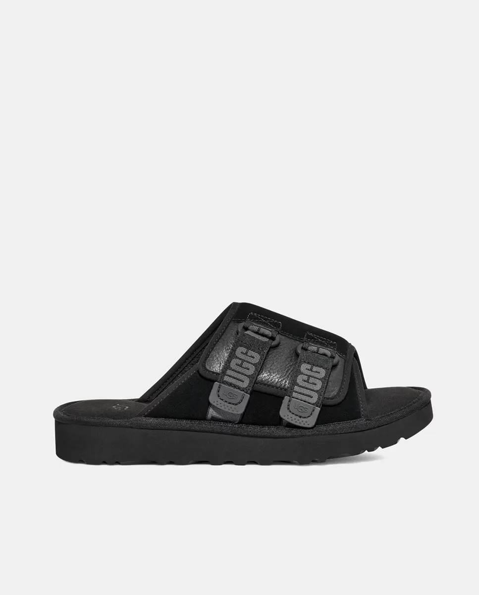 

Goldencoast Мужские сандалии со шлепанцем и ремешком UGG, чёрный