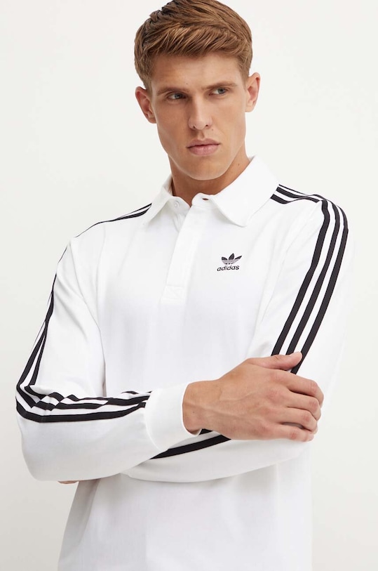 

Хлопковая лонгслив Adicolor Adidas Originals, белый