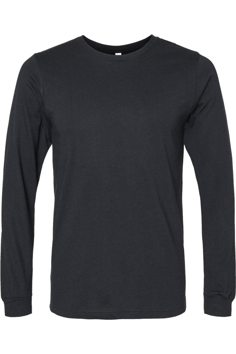 

Футболка с длинным рукавом BELLA + CANVAS Heather CVC, цвет solid black blend