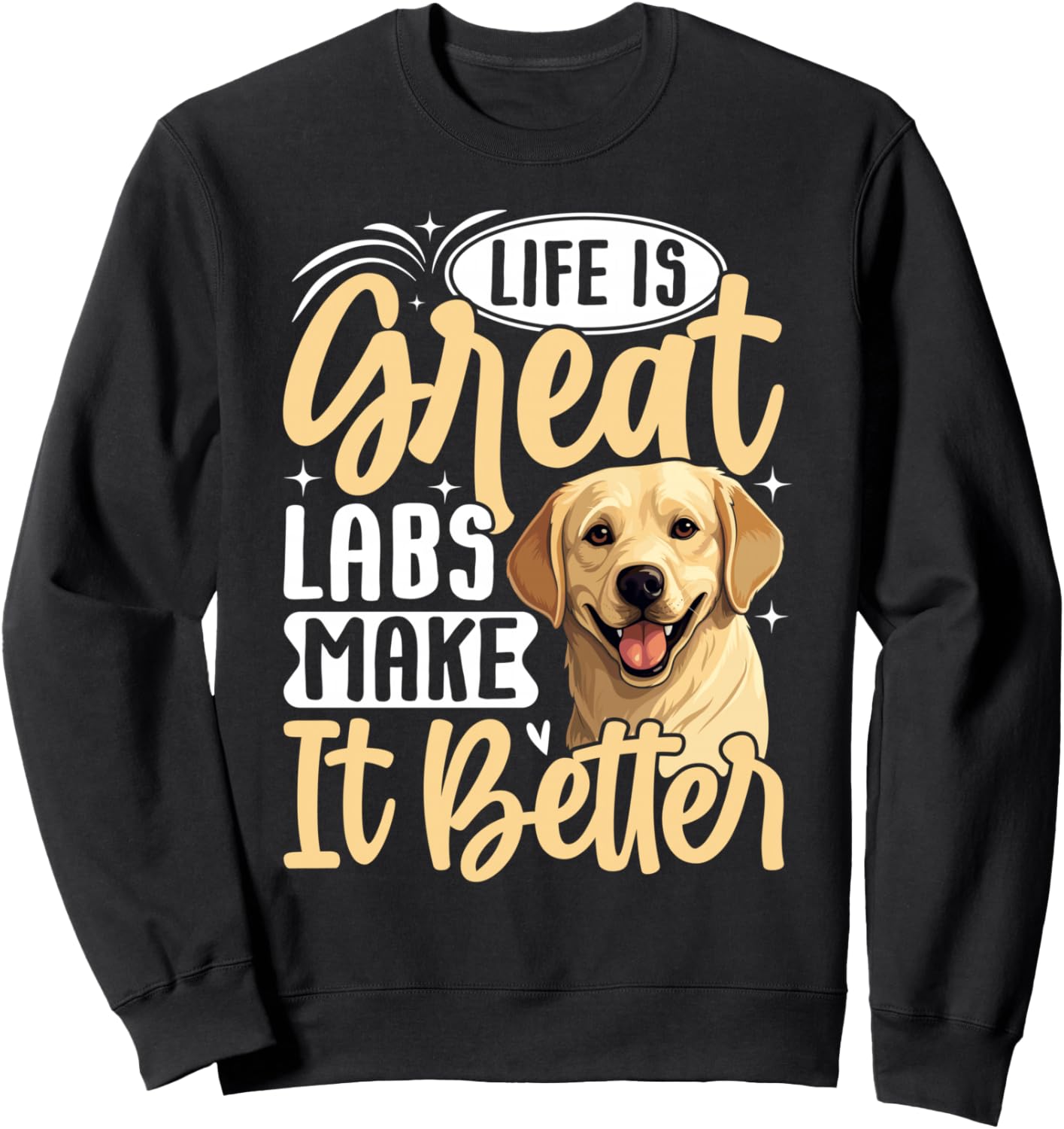 

Толстовка Life Is Great Labs Make It Better Trainer Labrador Retriever Dog Gifts For Dog Lovers, черный