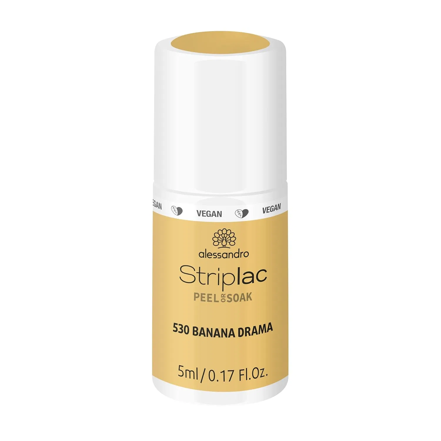 Веганский LED-лак для ногтей alessandro Striplac Peel or Soak «Banana Drama» Alessandro