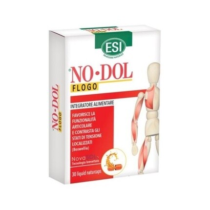 

ESI No Dol Flogo Натуральная обезболивающая добавка, 30 жидких Naturcaps