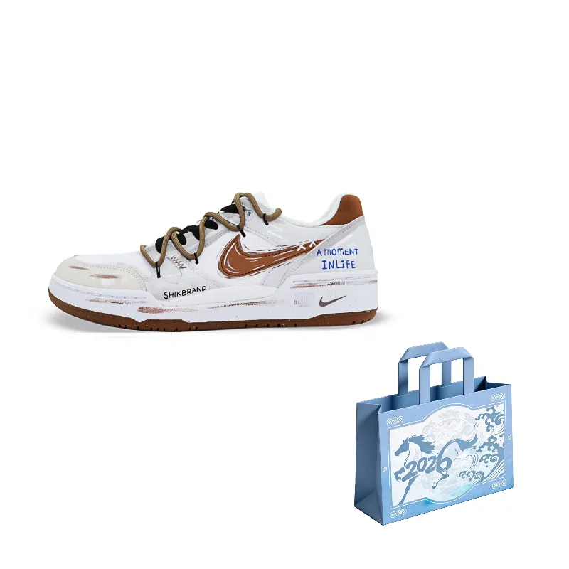 Кроссовки для скейтбординга Nike Full Force коричнево-белые