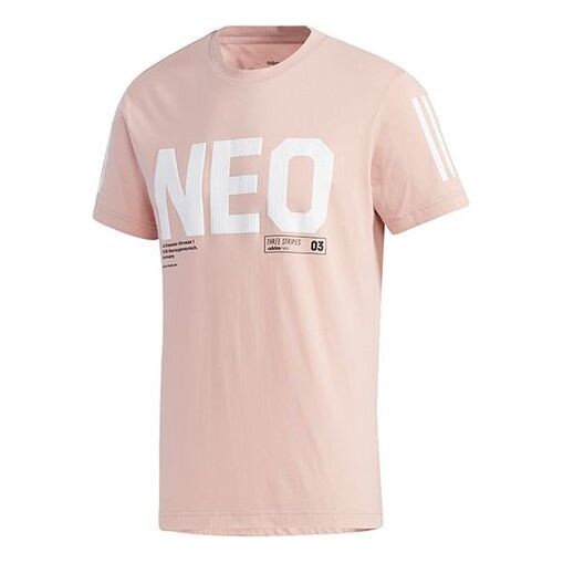 

Футболка neo m cs tee 3 sports short sleeve pink Adidas, розовый