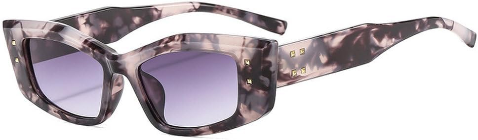 

Популярные модные солнцезащитные очки для женщин в стиле ретро с градиентным переходом, защита от УФ-излучения UV400, модные женские солнцезащитные очки с заклепками, черные очки TKKTLLT, Flower-gray