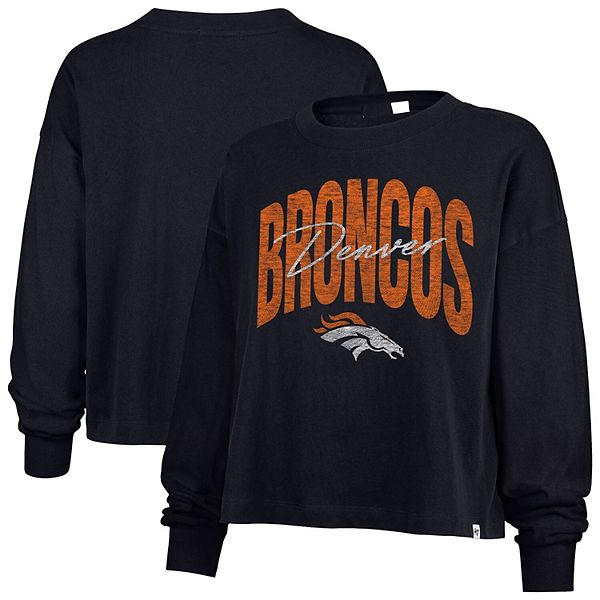 

Женская футболка с длинным рукавом '47 navy denver broncos muse sydney 47 Brand