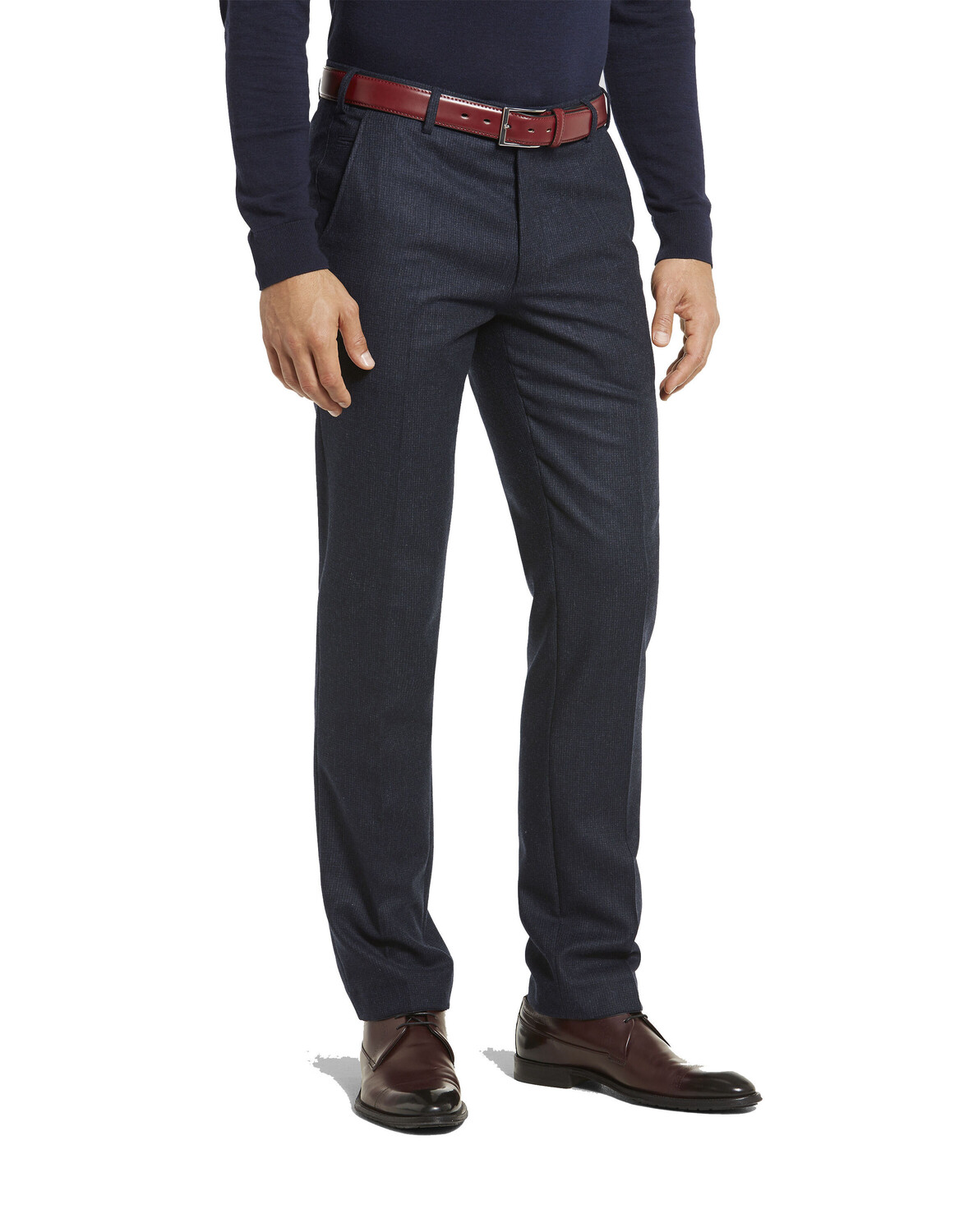 

Тканевые брюки Meyer Stoff Moderne Flat Front, морской