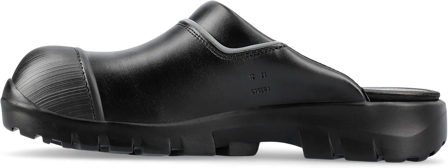 Рабочие сабо SIKA Unisex Proflex Open Safety Clogs, нескользящая полиуретановая подошва, водоотталкивающая кожа Permair, защитный носок ProNose, амортизирующая рабочая обувь для строительства, промышленности и пищевой отрасли, Black — фото 3