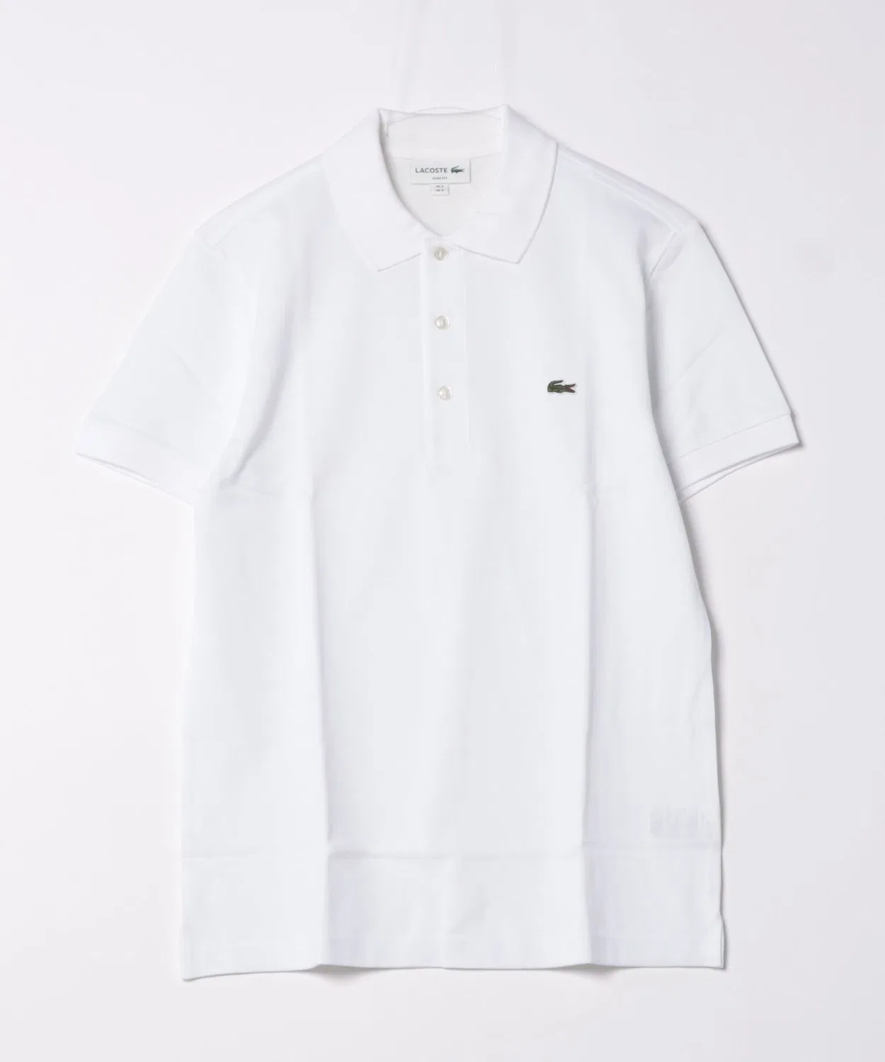 Поло Lacoste из мини-пике, хлопок с эластаном, белый