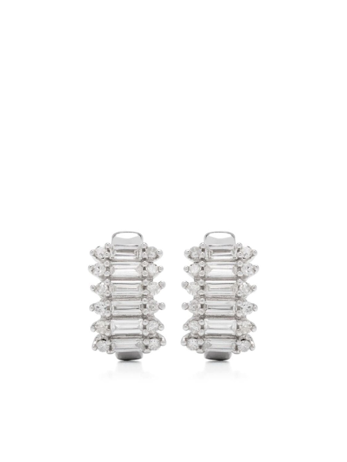 

Серьги-кольца Stack Baguette J Adina Reyter, серебряный