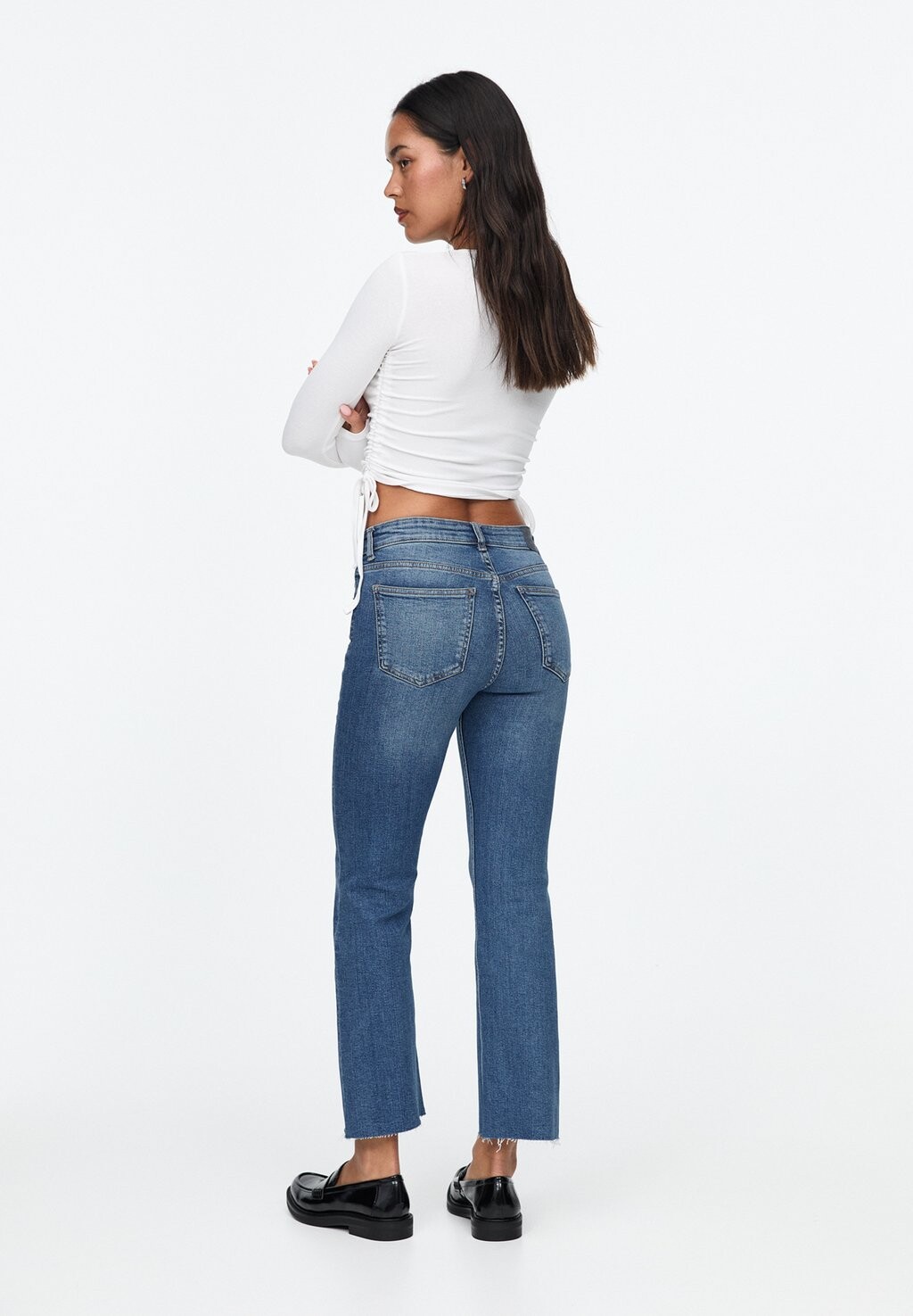 

Расклешенные джинсы MID-RISE KICK PULL&BEAR, синий