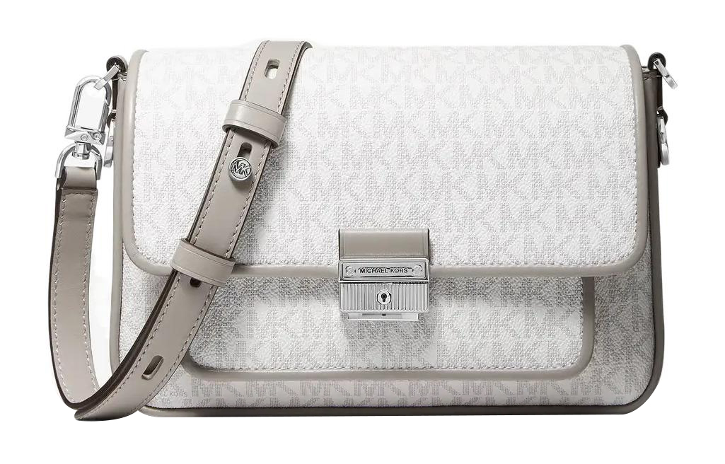 

MICHAEL KORS Искусственная кожа переносная сумка через плечо среднего размера женская серо-белая