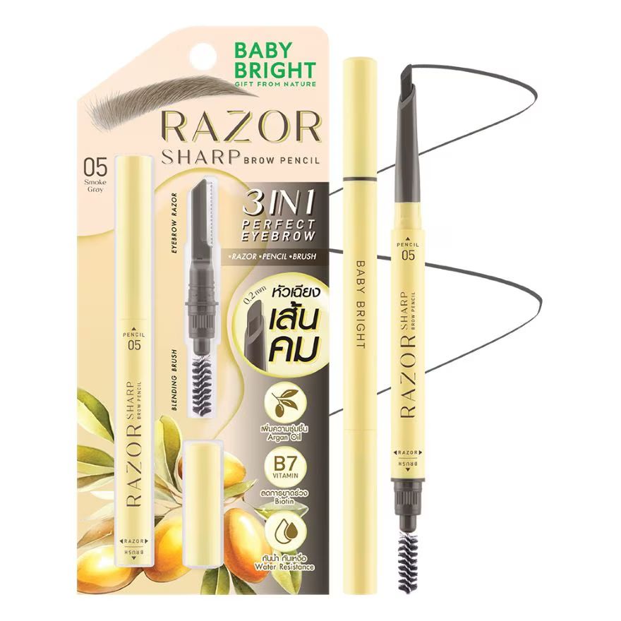 

Baby Bright Карандаш для бровей Razor Sharp 0,15г. 05 Smoke Gray, Smoke Gray