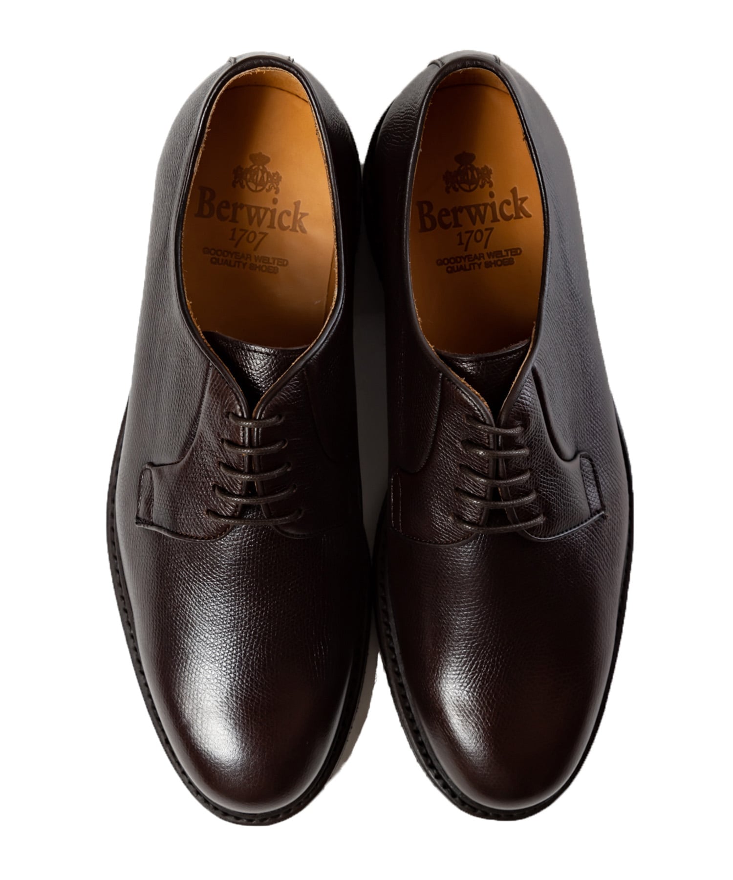 Туфли гладкий носок Berwick1707, Dark brown — фото 3