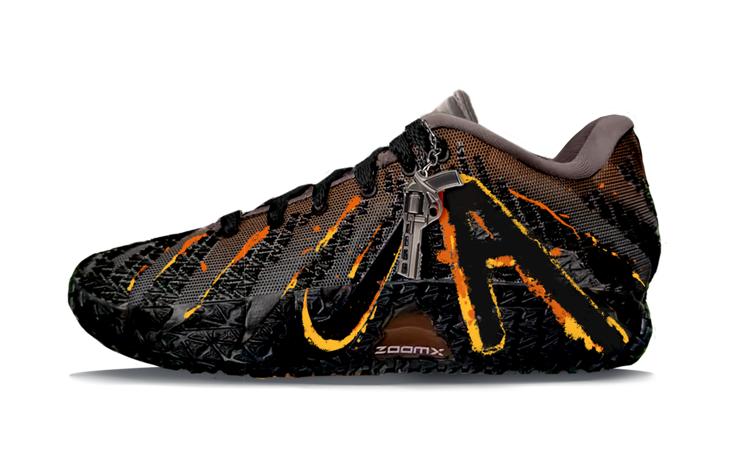 

Nike Мужские низкие баскетбольные кроссовки Ja Morant 3 Lava Fission, черный