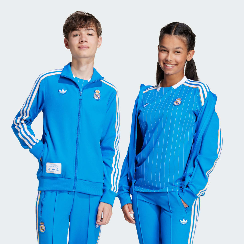 

Спортивный костюм Adidas Real Madrid Terrace Icons Track Top Kids, цвет Blue Bird/White