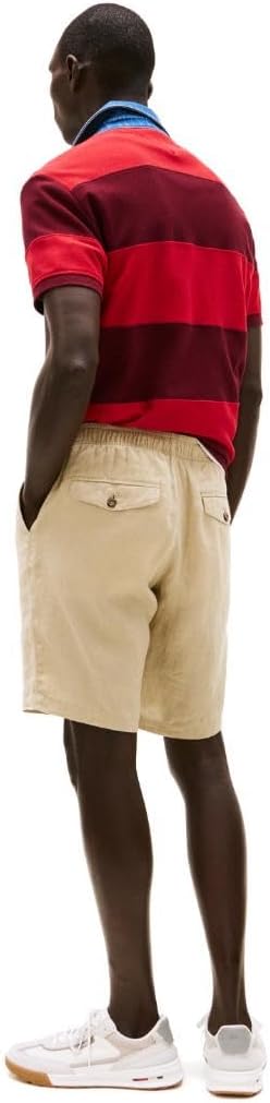 Мужские летние льняные шорты Tommy Hilfiger 10 дюймов свободного кроя, Sandalwood — фото 4