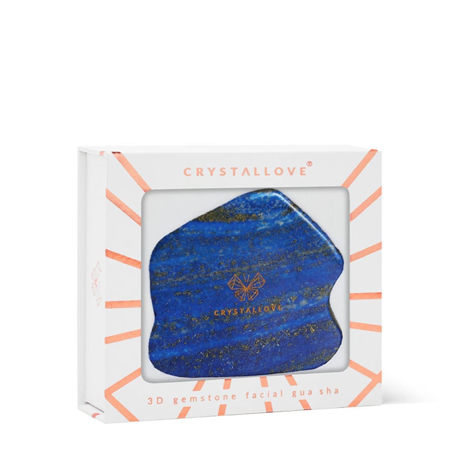 CRYSTALLOVE Lapis lazuli CONTOUR GUA SHA - пластина для массажа лица гуаша с лазуритом — фото 4