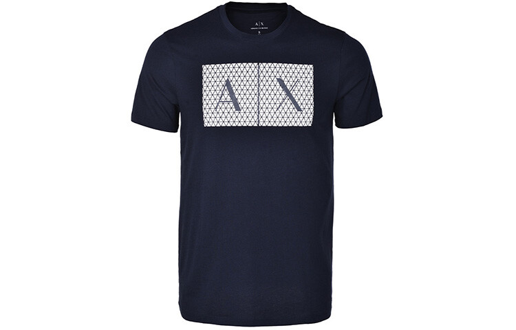 

Футболка мужская темно-синяя Armani Exchange, темно-синий