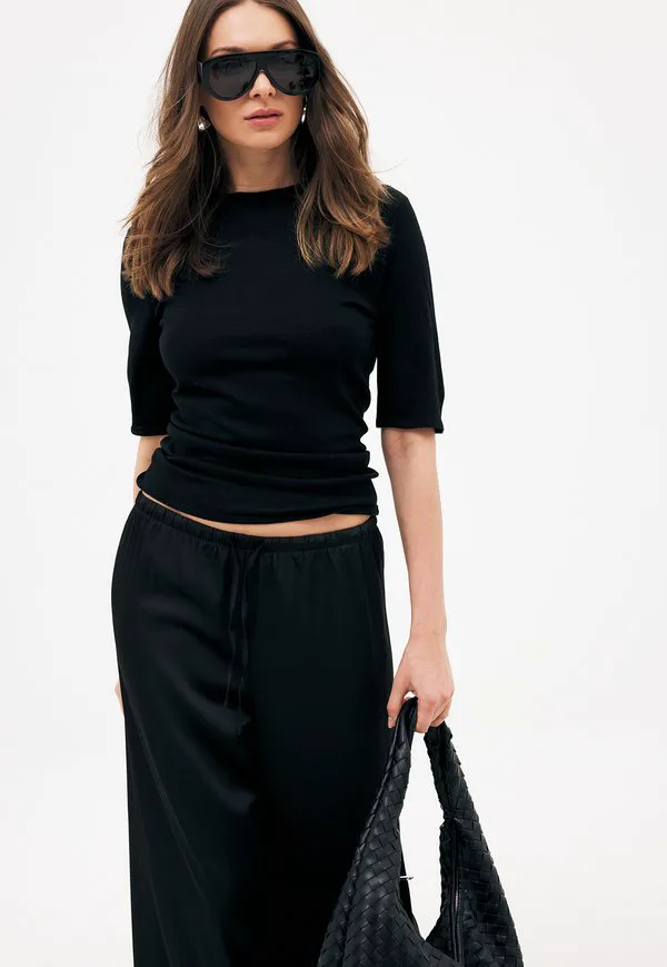 

Простая футболка Na-Kd, Black, Черный, Простая футболка Na-Kd, Black