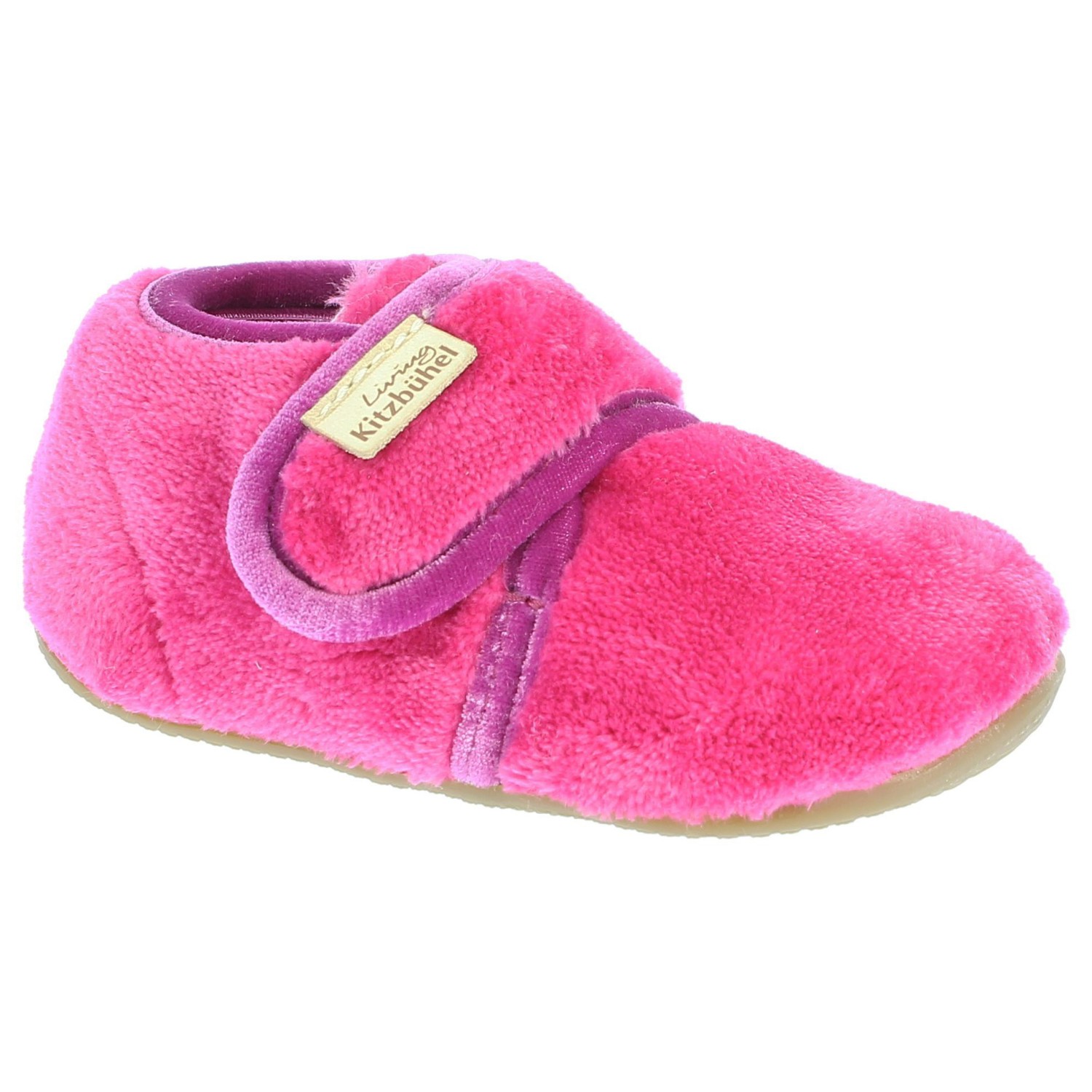 

Тапочки Living Kitzbühel Baby's Klettschuh Samt Unifarben, розовый