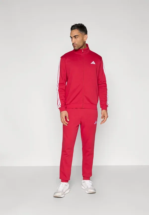 Костюм спортивный Adidas Sportswear 3 stripes, бордово-белый