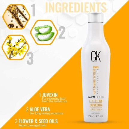 Кондиционер Global Keratin Color Shield, 240 мл/8,11 жидких унций для сухих волос, Gk Hair — фото 3