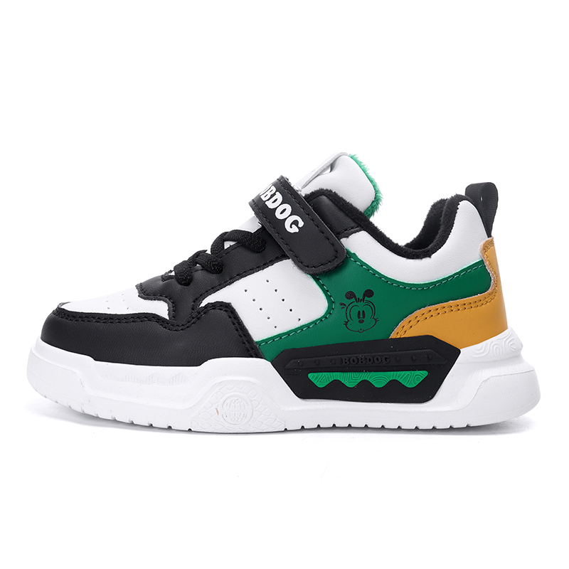 

Детские противоскользящие водонепроницаемые легкие амортизирующие повседневные кроссовки Kids' BOBDOG, черный/зеленый