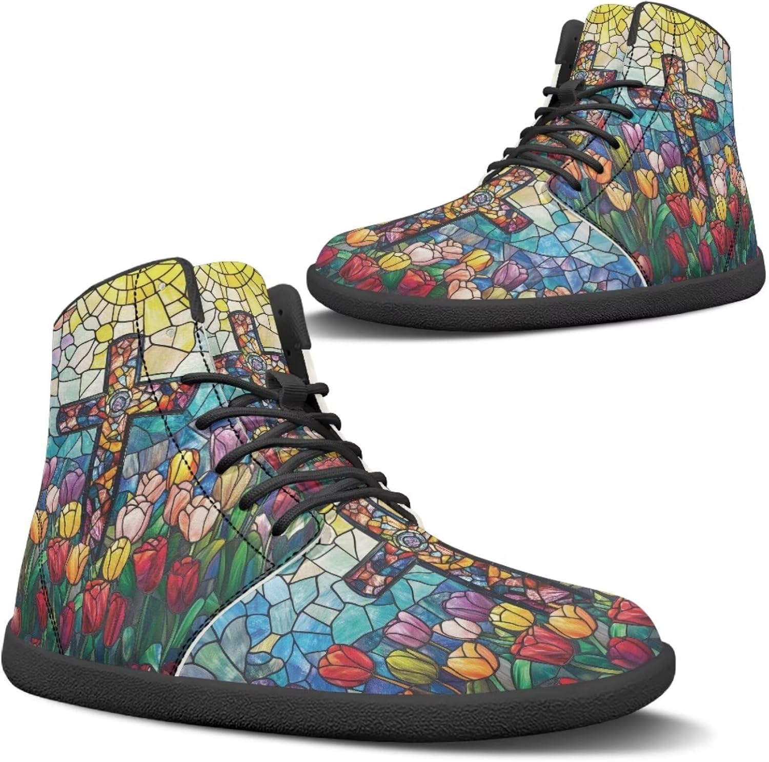 

Высокие кроссовки для ходьбы Chaqlin, Multicoloured Flowers