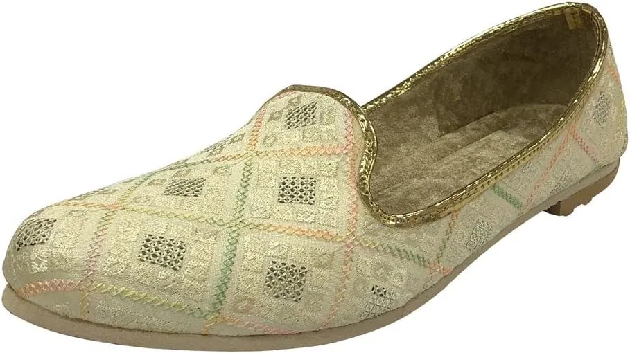 Туфли Jutti for Men Punjabi Juttis for Men Sherwani Shoes for Men Wedding Indian Mojaris Juti Step n Style, Cream-Coloured