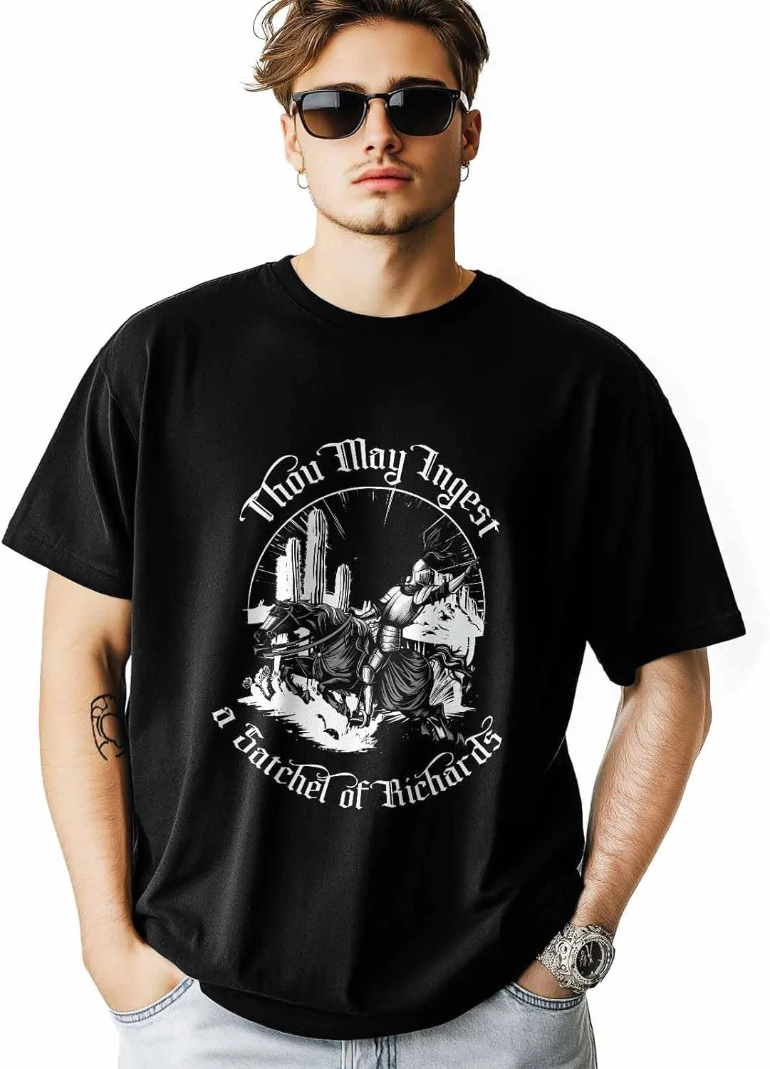 

Футболка The Knight's Templar с круглым вырезом, мужская, короткий рукав NITBANLA