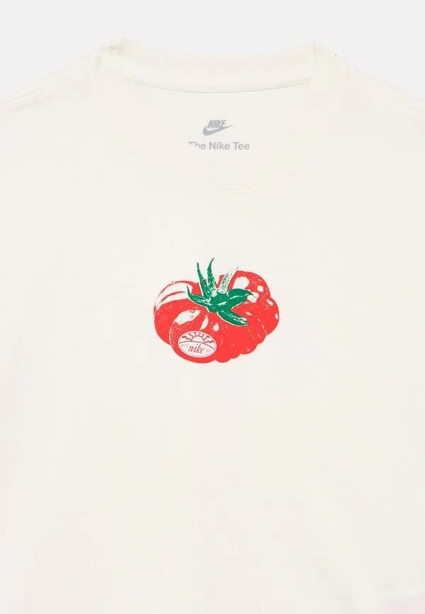 Футболка свободного кроя с принтом томата, кремового цвета Nike Sportswear, Off-White — фото 4