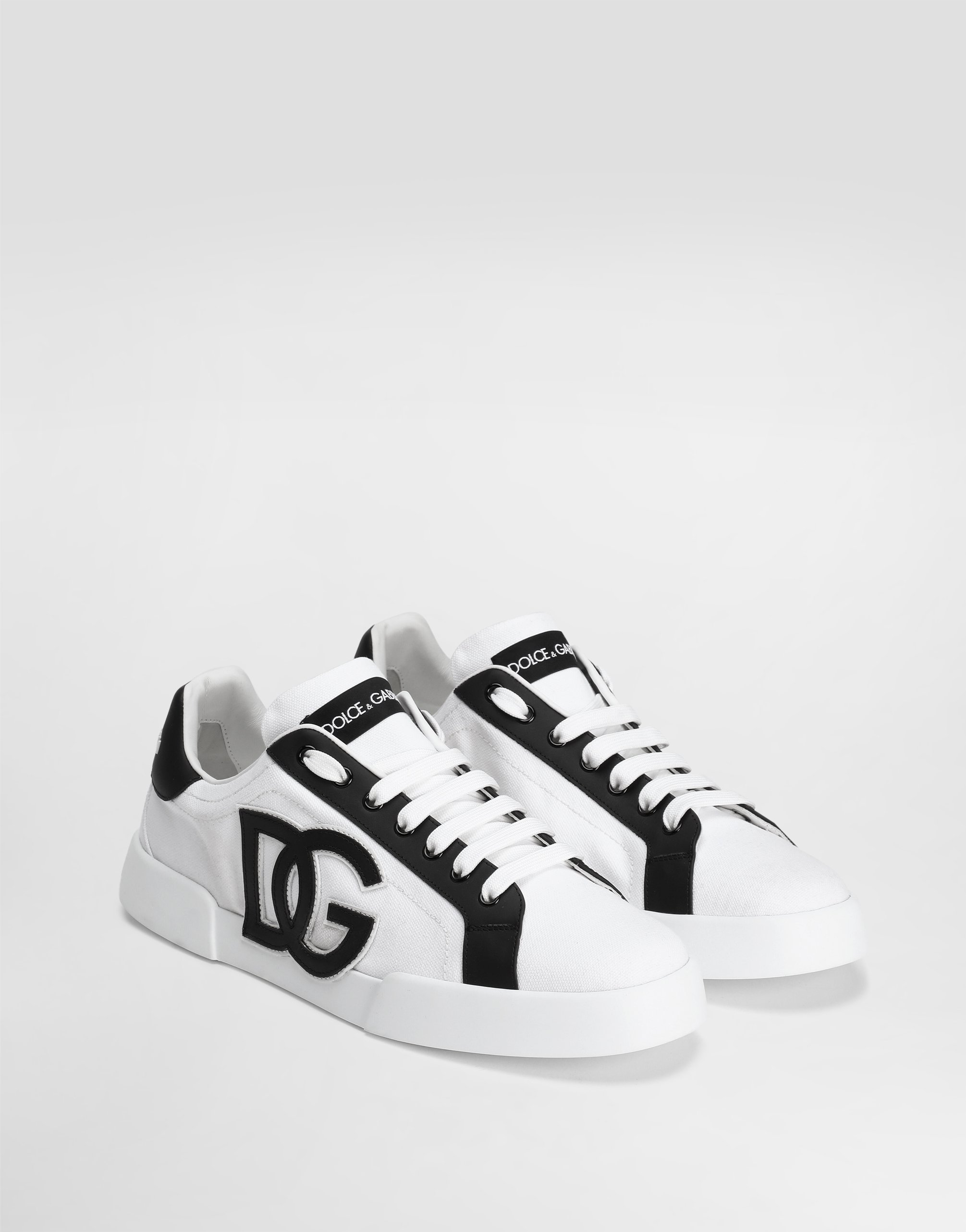 Кеды portofino light strobel из ткани и телячьей кожи Dolce & Gabbana, мультиколор — фото 2