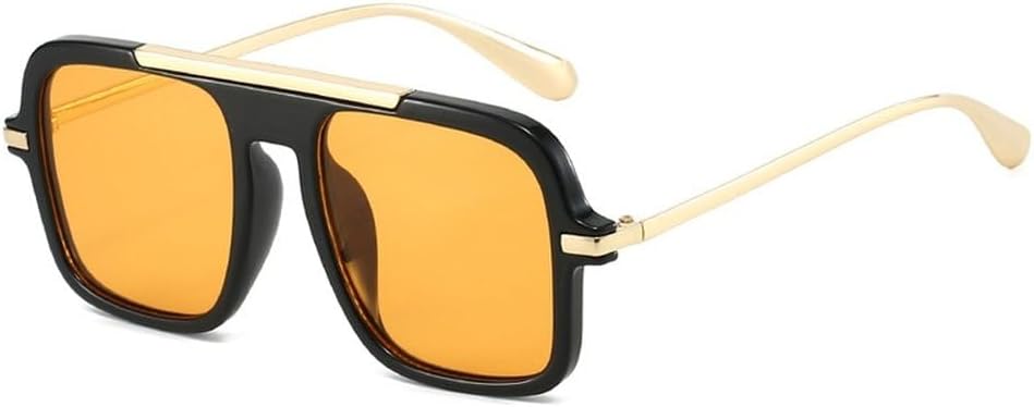 

Квадратные женские солнцезащитные очки, модные сине-желтые оттенки, защита от ультрафиолета UV400, ретро-стиль, леопардовый градиент, мужские солнцезащитные очки SKFGNX, Black Orange