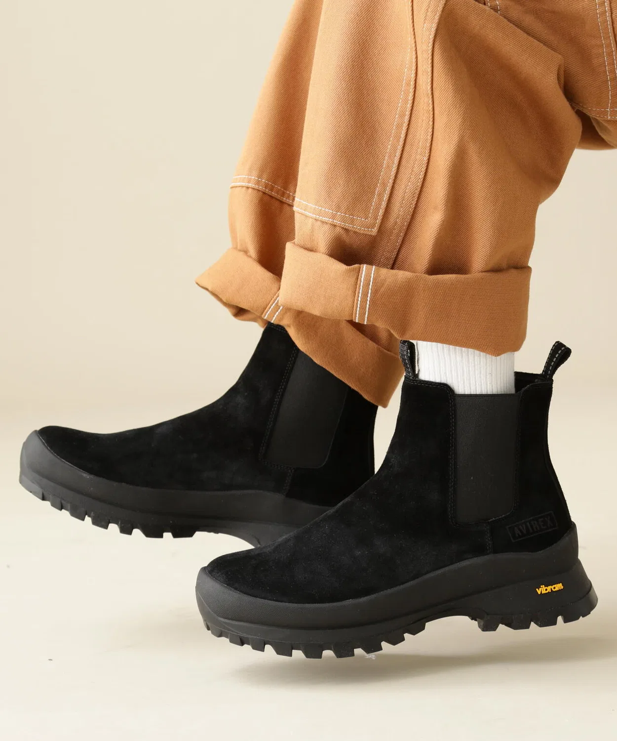 Ботинки SIDE GORE BOOTS AVIREX из натуральной кожи, чёрные — фото 2