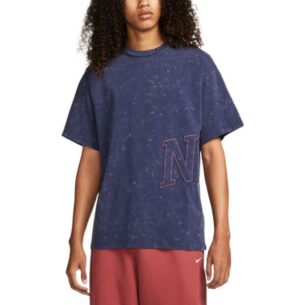 Футболка Nike fadeaway T-shirt 'Navy', синий — фото 3