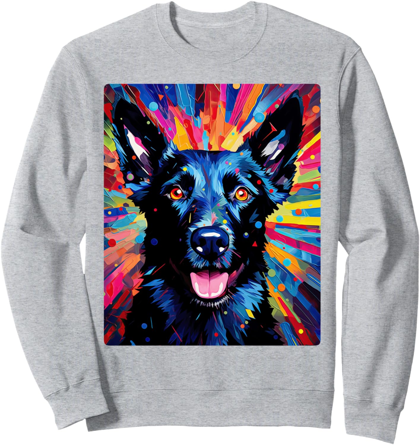 

Фотография собаки, выполненная маслом, милая толстовка с изображением щенка Oil Print Animals, серый