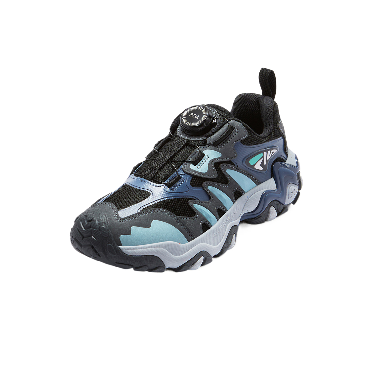 FILA KIDS Непромокаемые детские уличные кроссовки Black Blue для подростков — фото 4