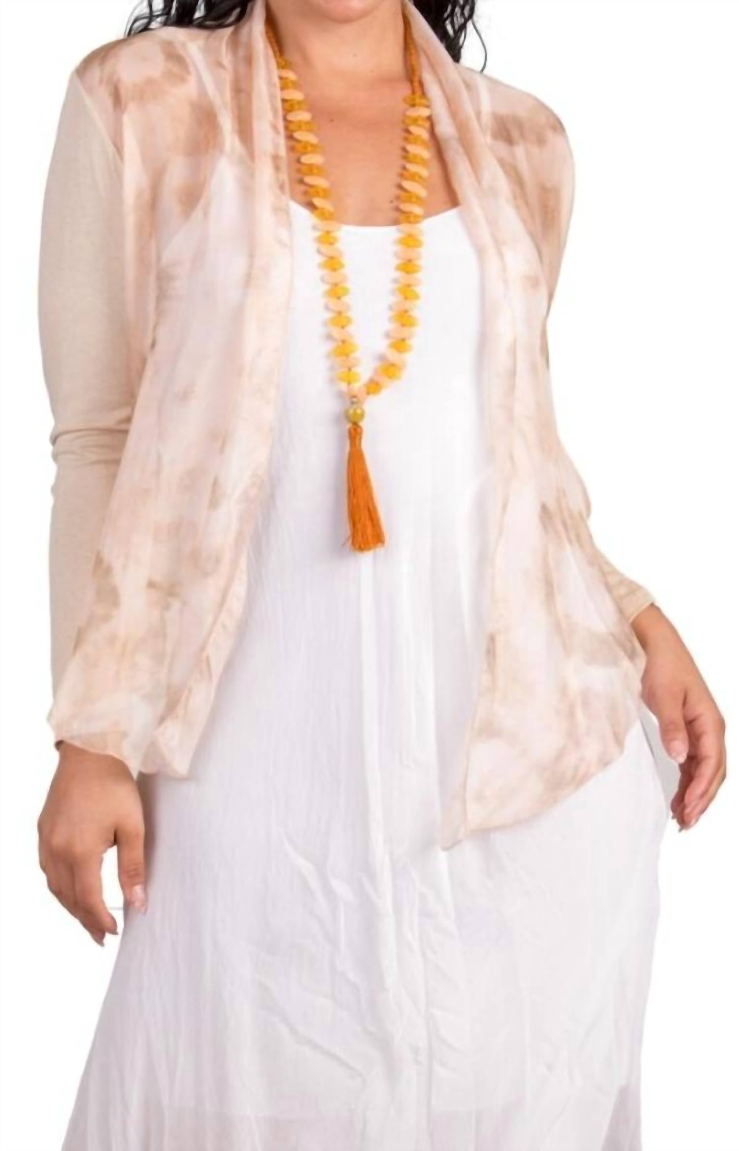 

GIGI MODA Кардиган Shoona с эффектом тай-дай, кремового цвета