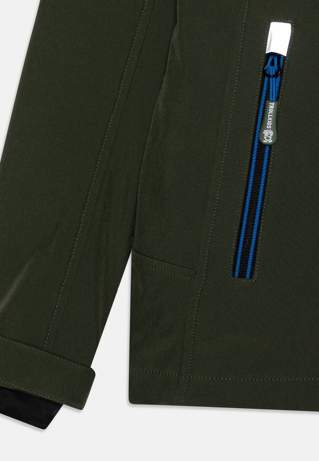 Куртка Softshell Kids Trollfjord Unisex TrollKids, цвет ivy/electric blue/black — фото 3